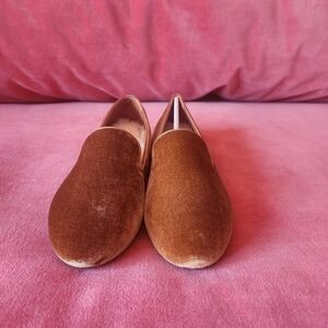 Birdies Starling Amber Velvet Loafers, Faux Fur Lined, Size 7